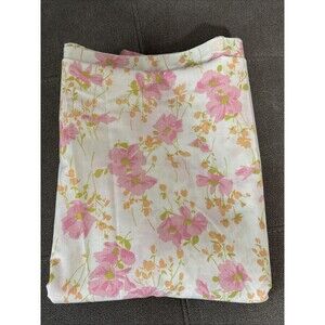 Vintage Pink Floral Cosmos Twin Flat Sheet Morgan Jones No Iron Percale Bedding